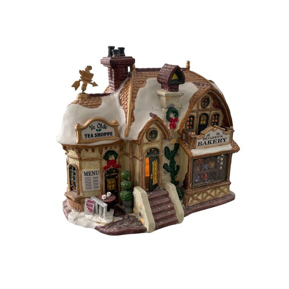 Lemax 2003 Devaneys Bakery Porcelain Lighted House Village Christmas Holiday - Picture 1 of 9